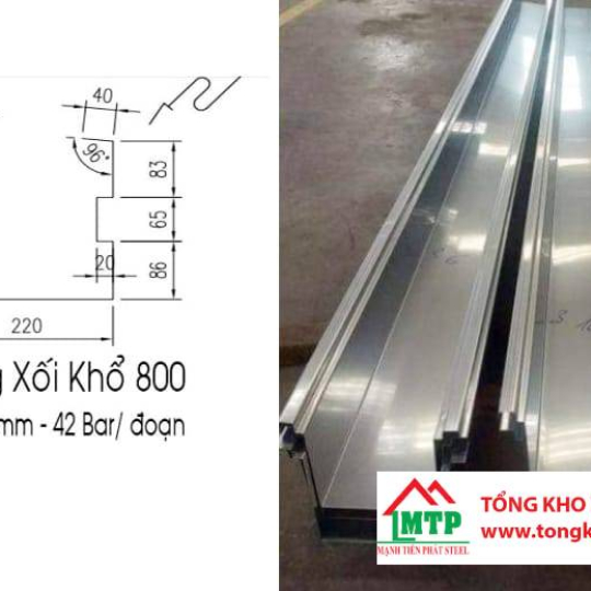Kích Thước Máng Xối Thu Nước Các Loại Tôn, Nhựa, Inox
