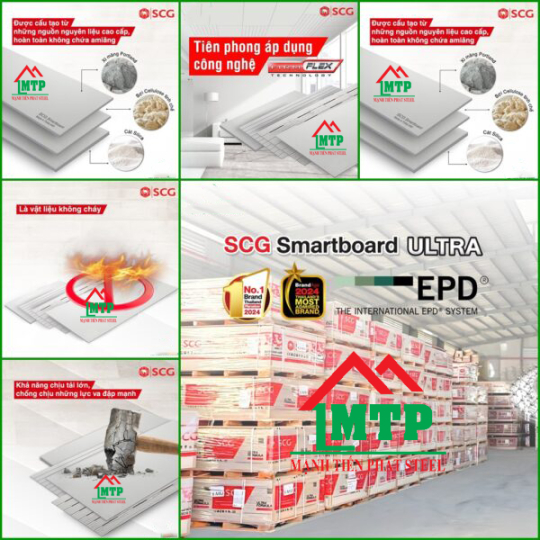 Bảng báo giá tấm cemboard Smartboard SCG mới nhất 2025