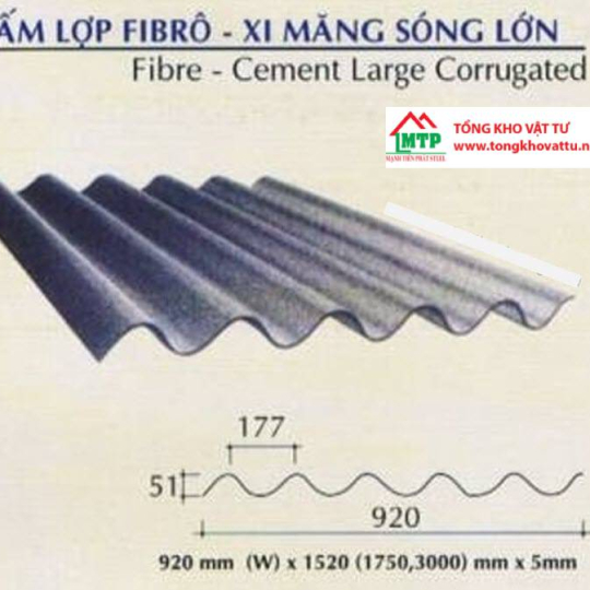 Kích Thước Tôn Fibro Xi Măng